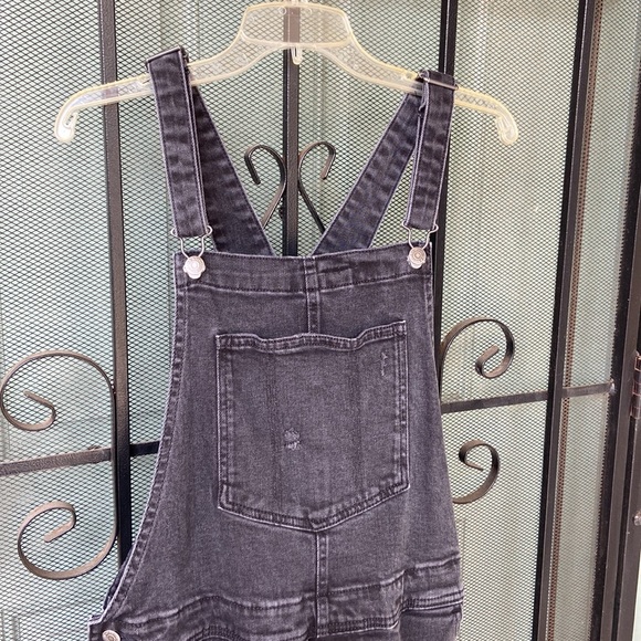 Old Navy Black Jean Overalls - Picture 2 of 8